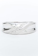 Mens Bypass Diamond Ring White Gold 14k