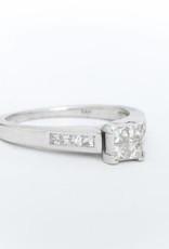 Ladies Quad Princess Cut Engagement Ring White Gold 14k