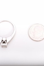 Ladies Quad Princess Cut Engagement Ring White Gold 14k