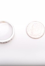 Ladies Channel Set Diamonds White Gold Ring 14k