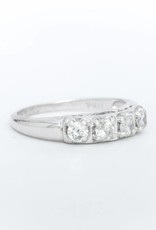 4 Stone Anniversary Ring White Gold 14k