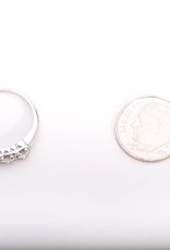 4 Stone Anniversary Ring White Gold 14k