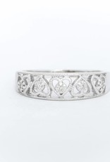 Ladies Heart Fashion Diamond Ring White Gold 14k