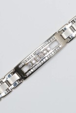 Mens Floating Diamond Bracelet White Gold 14k