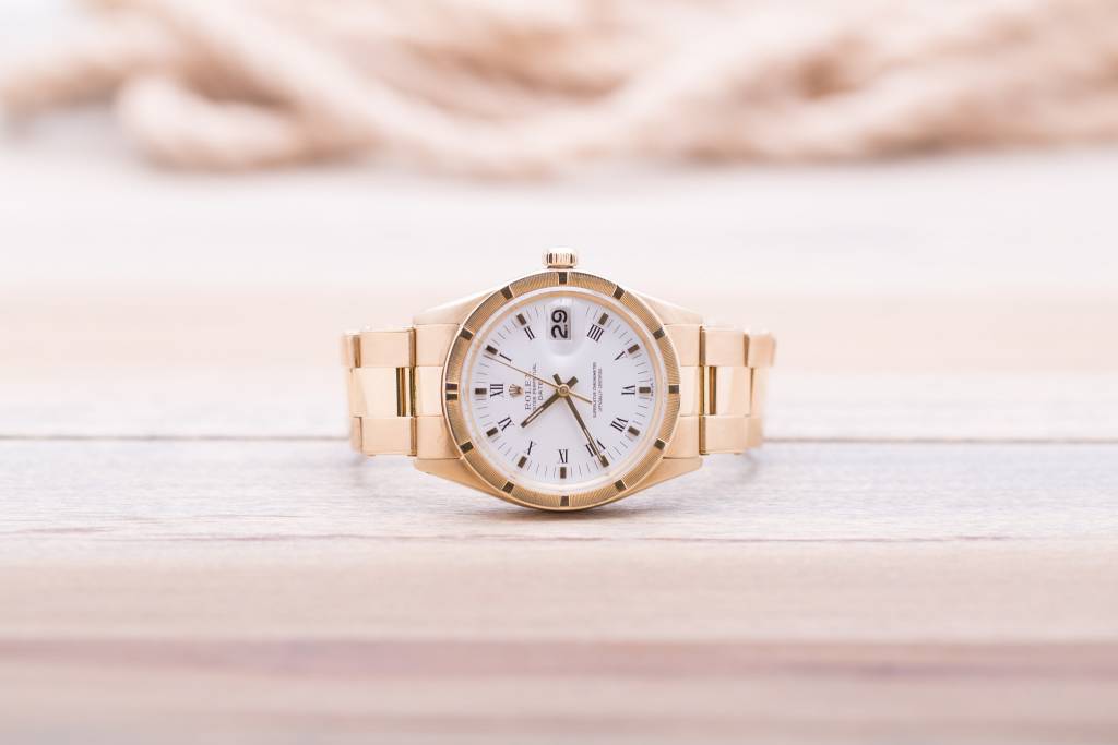 Rolex Rolex Oyster Perpetual Date Gold Watch