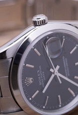 Rolex Rolex Oyster Perpetual Date Stainless Steel Black Dial
