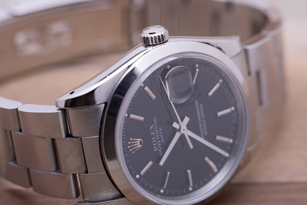 Rolex Rolex Oyster Perpetual Date Stainless Steel Black Dial