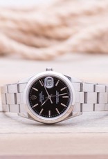 Rolex Rolex Oyster Perpetual Date Stainless Steel Black Dial