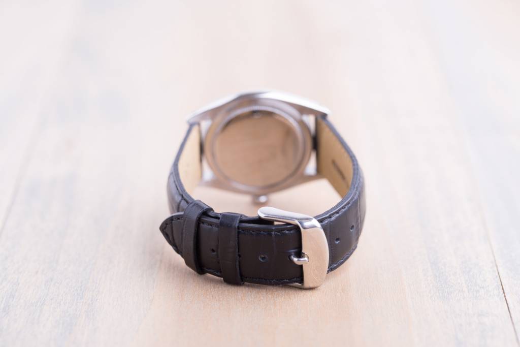 Rolex Rolex Black Leather Oyster Precision Black Dial