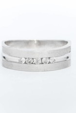 5 Diamond Band White Gold 14k