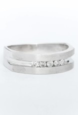 5 Diamond Band White Gold 14k