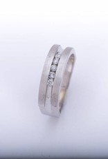 5 Diamond Band White Gold 14k