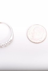 5 Diamond Anniversary Ring White Gold 14k