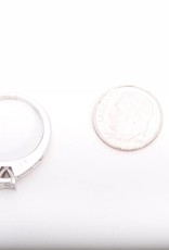 Quad Diamond Princess Cut Engagement Ring White Gold 14k