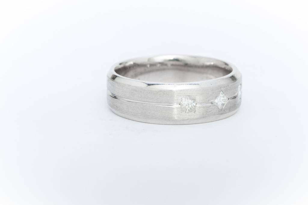 Mens Princess Cut Diamond Fashion Ring