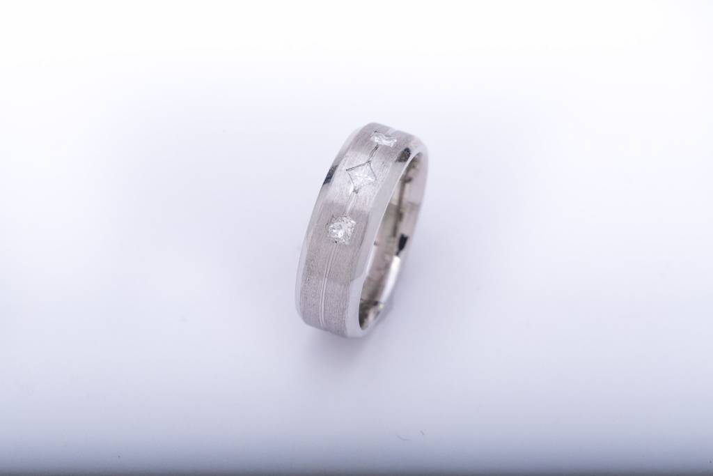 Mens Princess Cut Diamond Fashion Ring