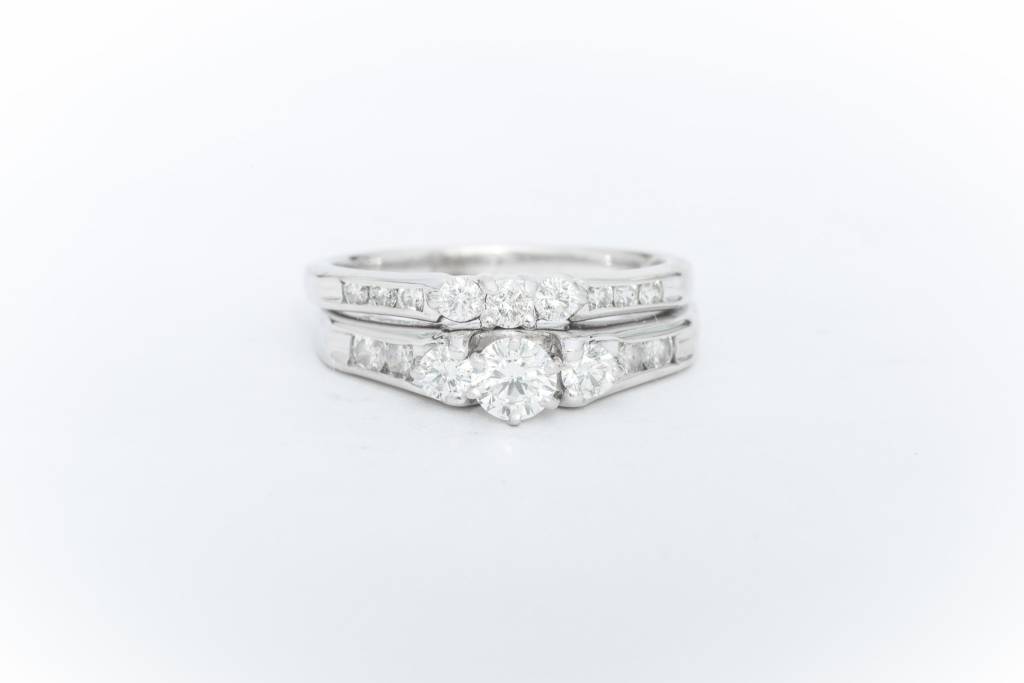 Ladies 3 Diamond Wedding Set