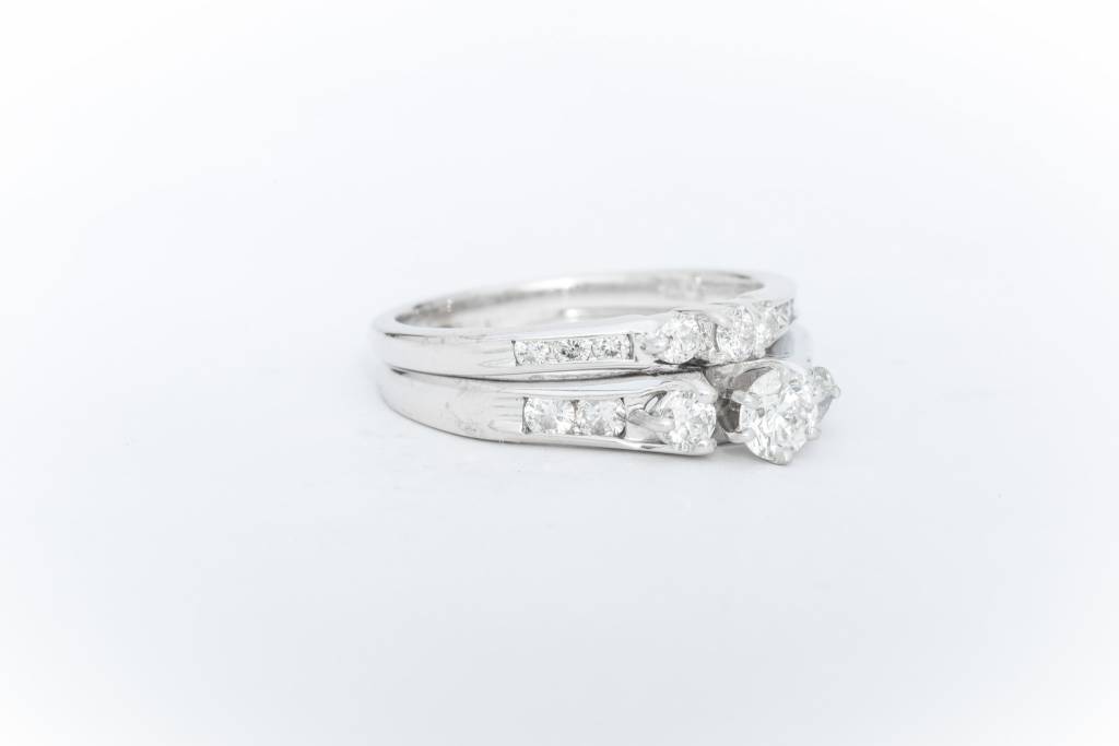 Ladies 3 Diamond Wedding Set