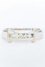 Framed Channel Diamond Ring Two-Tone 14k