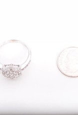 Snowflake Cluster Diamond Ring White Gold 14k