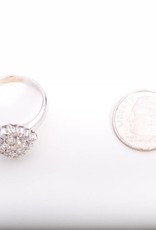 Pyramid Cluster Diamond Ring White Gold 14k