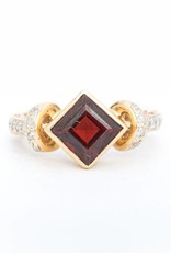 Ruby and Diamond Ring Yellow Gold 14k