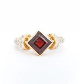 Ruby and Diamond Ring Yellow Gold 14k
