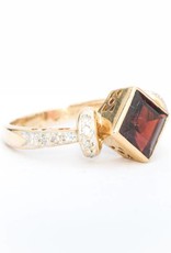 Ruby and Diamond Ring Yellow Gold 14k