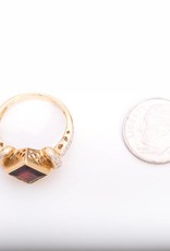 Ruby and Diamond Ring Yellow Gold 14k