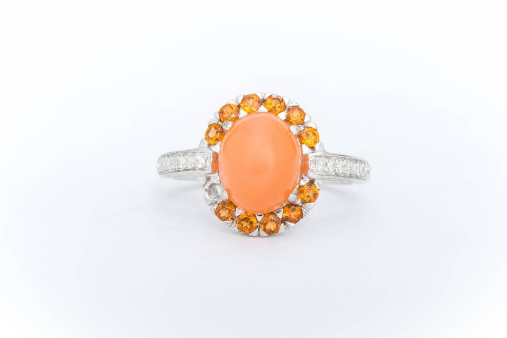 Topaz White Gold Ring 14k