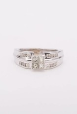 Quad Princess Cut Diamond Ring White Gold 14k