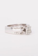 Quad Princess Cut Diamond Ring White Gold 14k