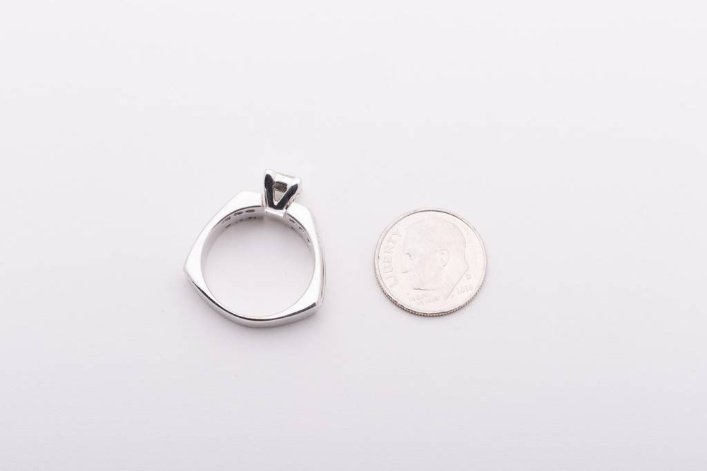 Quad Princess Cut Diamond Ring White Gold 14k