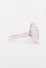 Marquise Shape Cluster Diamond White Gold 14k