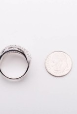 Princess Cut Diamond Weave Ring White Gold 14k