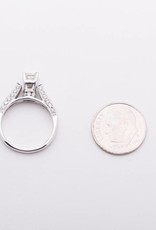 Princess Cut Diamond Ring With Accent Stones in Bezel