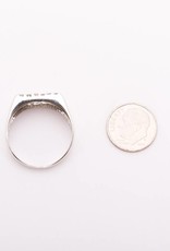 Mens 6 Bar Diamond Ring White Gold 14k