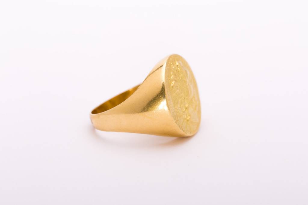 14k Yellow Gold 1/10AE Polished Coin Ring with coin, Size: 10 —  occasiongallery