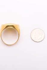 Mens Greek Coin Ring Yellow Gold 18k