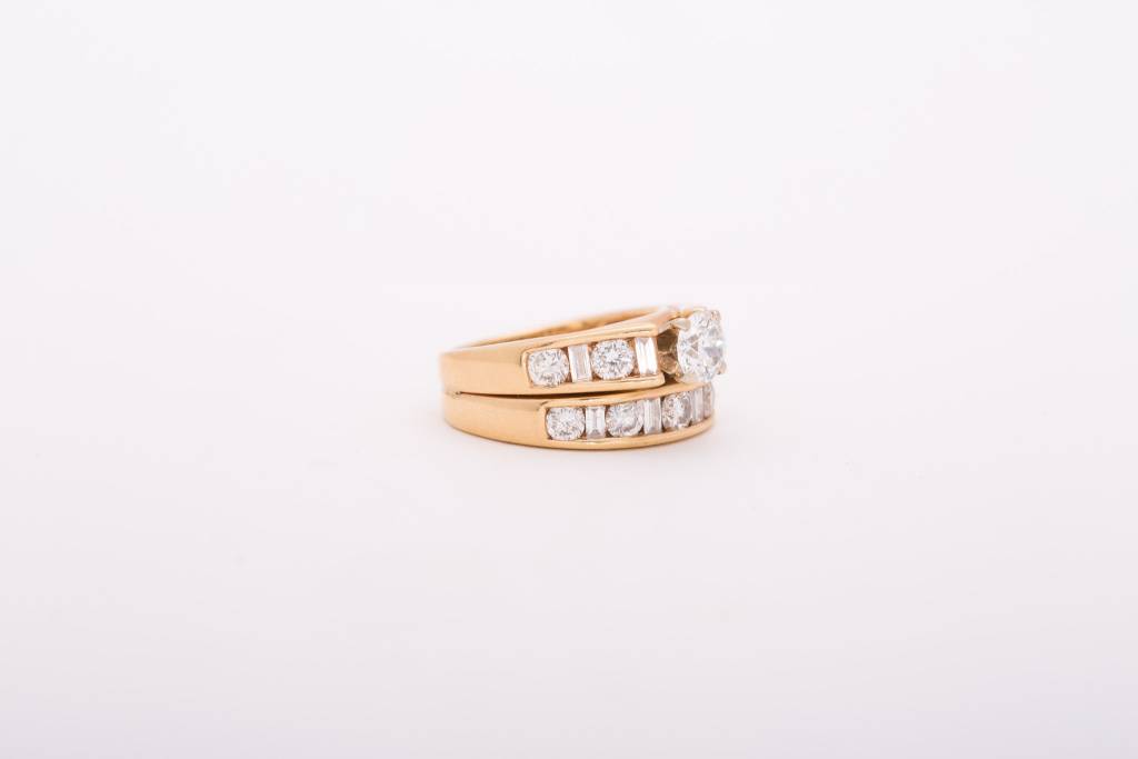 Diamond Bridal Set Yellow Gold 14k