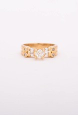 Floating Diamond Ring With Accent Stones