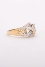 Diamond Loose Knot Ring Yellow Gold 14k