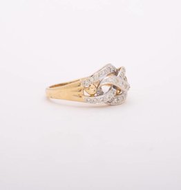 Diamond Loose Knot Ring Yellow Gold 14k