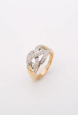 Diamond Loose Knot Ring Yellow Gold 14k