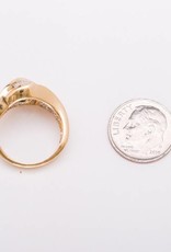 Baguette Wave Ring Yellow Gold 14k