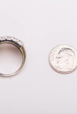 6 Row Bar Diamond Ring White Gold 14k