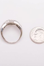 Bypass Diamond Ring White Gold 14k