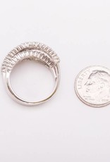 Diamond Bypass Channel Ring White Gold 14k
