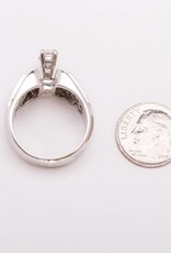 Radiant Cut Floating Bypass Diamond Ring White Gold 14k