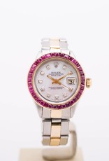 Rolex Ladies Rolex Datejust Diamond Dial Ruby Bezel Two-Tone